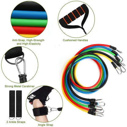 11 Pcs Portable Resistance Bar Home Gym
