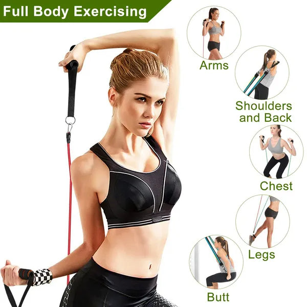 11 Pcs Portable Resistance Bar Home Gym