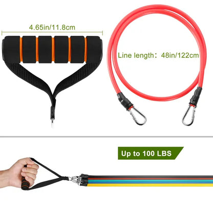 11 Pcs Portable Resistance Bar Home Gym